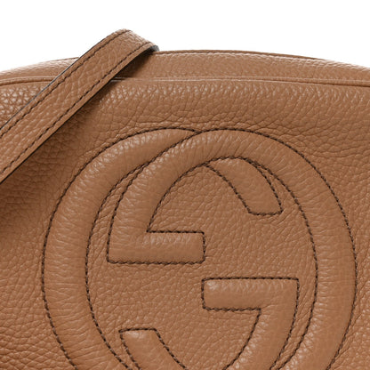 Pebbled Calfskin Small Soho Disco Bag Rose Beige