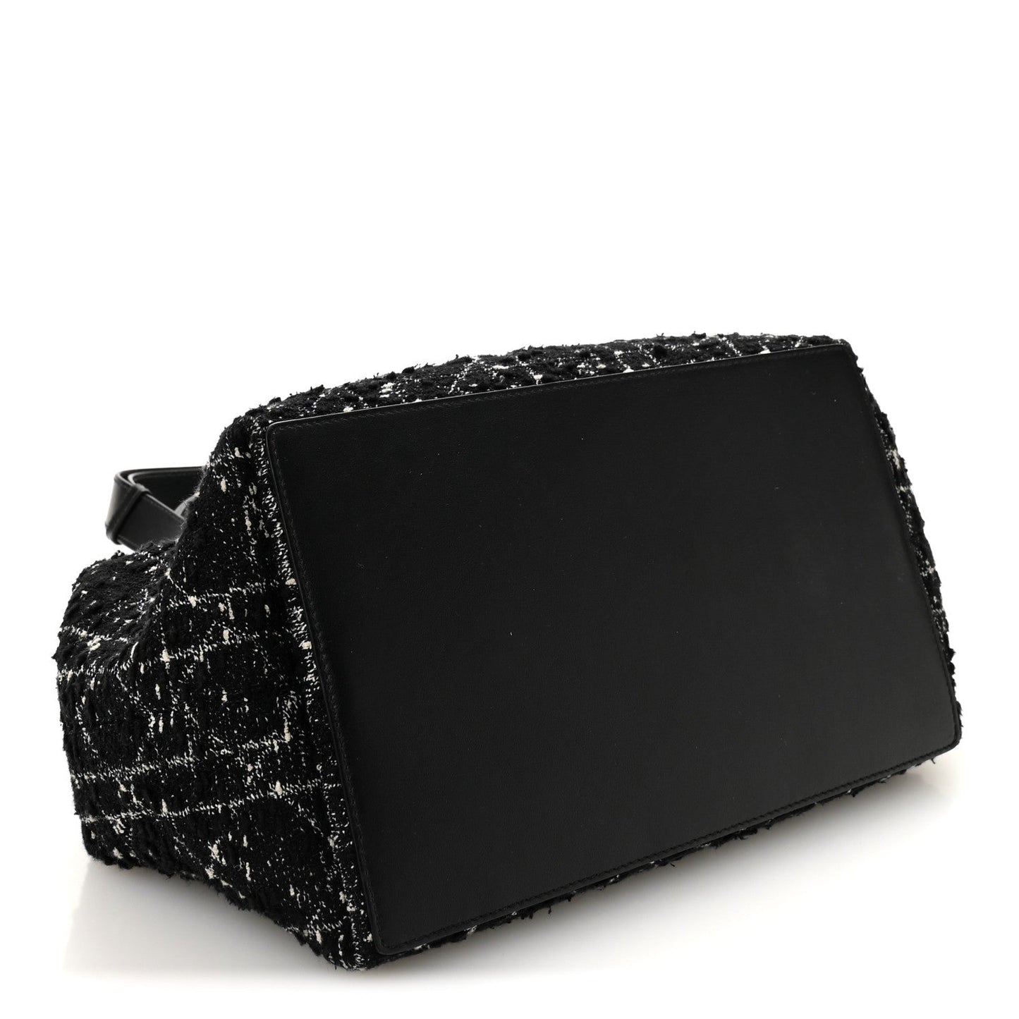 Calfskin Tweed Cannage Medium Toujours Black White