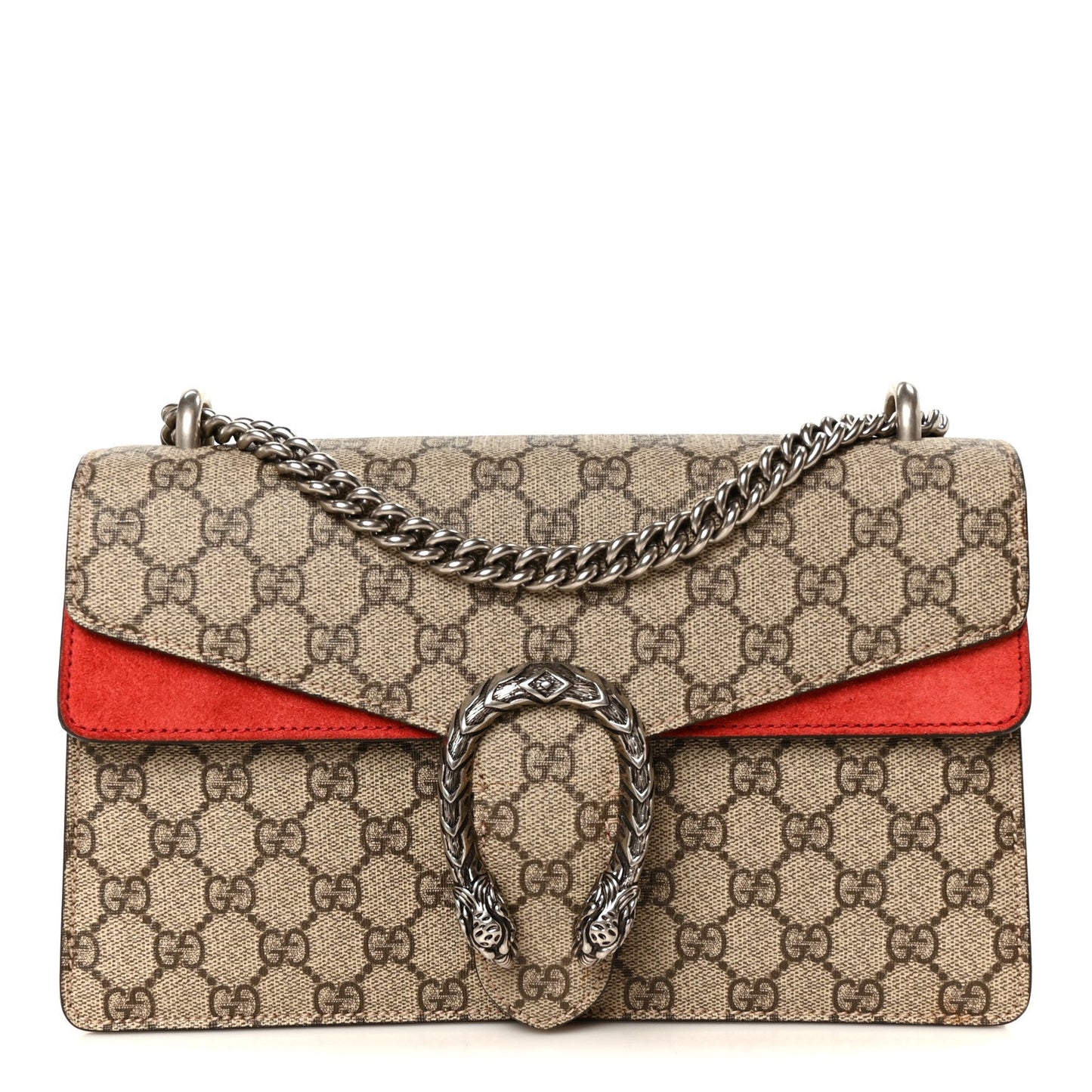 GG Supreme Monogram Small Dionysus Shoulder Bag Red