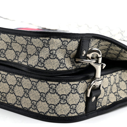 GG Supreme Monogram Web Savoy Garment Bag Beige Blue