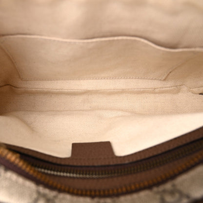 Soft GG Supreme Monogram Medium Ophidia Belt Bag Dark Brown