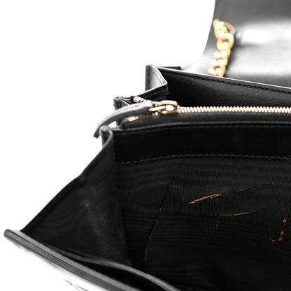 Calfskin Matelasse GG Marmont Chain Wallet Black