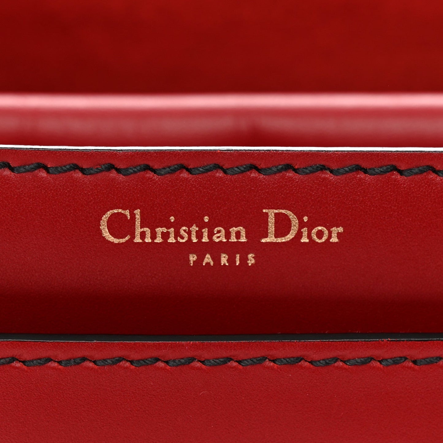 Calfskin J'Adior Chain Flap Bag Red