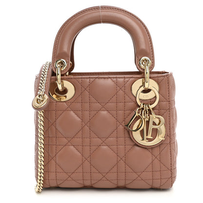 Lambskin Cannage Mini Lady Dior Fard