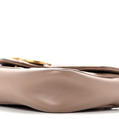 Calfskin Matelasse Super Mini GG Marmont Shoulder Bag Porcelain Rose