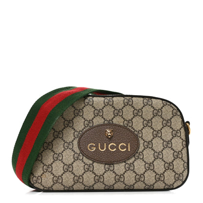 GG Supreme Monogram Web Neo Vintage Shoulder Bag Beige New Acero Crop
