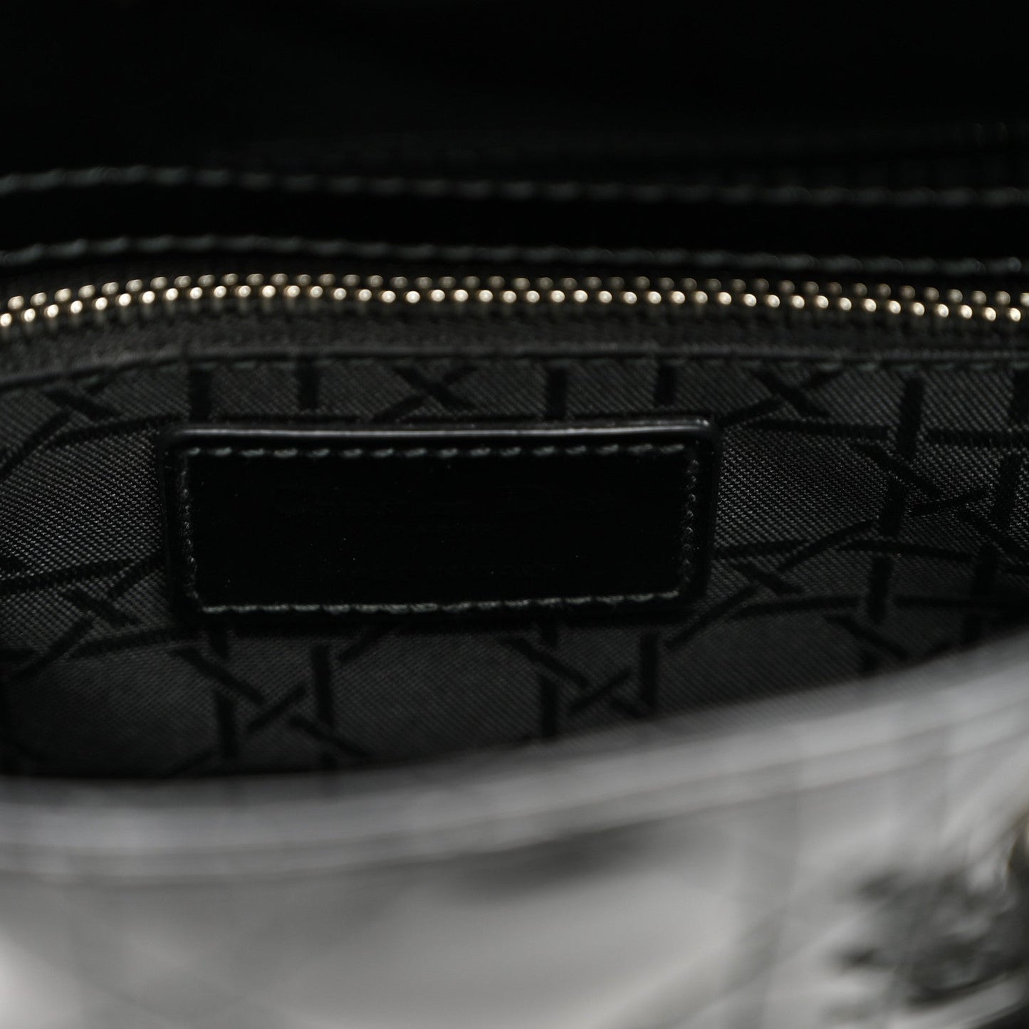 Patent Cannage Mini Lady Dior Black
