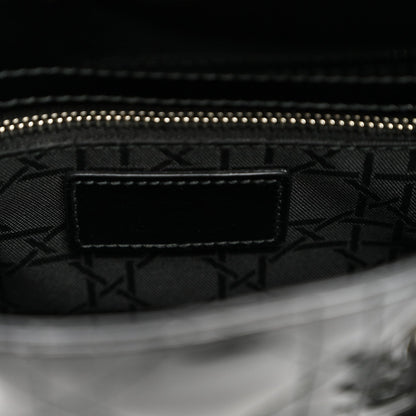 Patent Cannage Mini Lady Dior Black