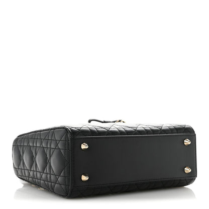 Lambskin Cannage Small Lady Dior Black