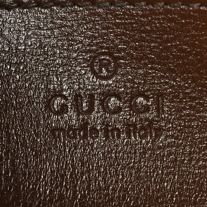 GG Supreme Monogram Azalea Calfskin Retro Interlocking G Flat Messenger Bag Beige Ebony Brown Sugar