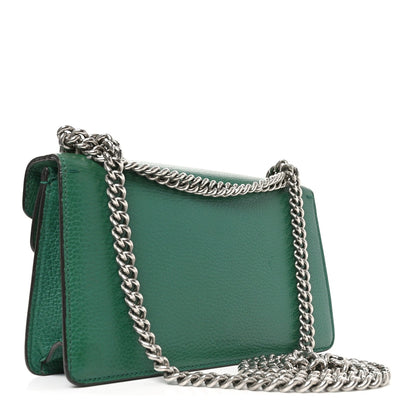 Dollar Calfskin Enamel Small Dionysus Shoulder Bag Emerald Electric Blue
