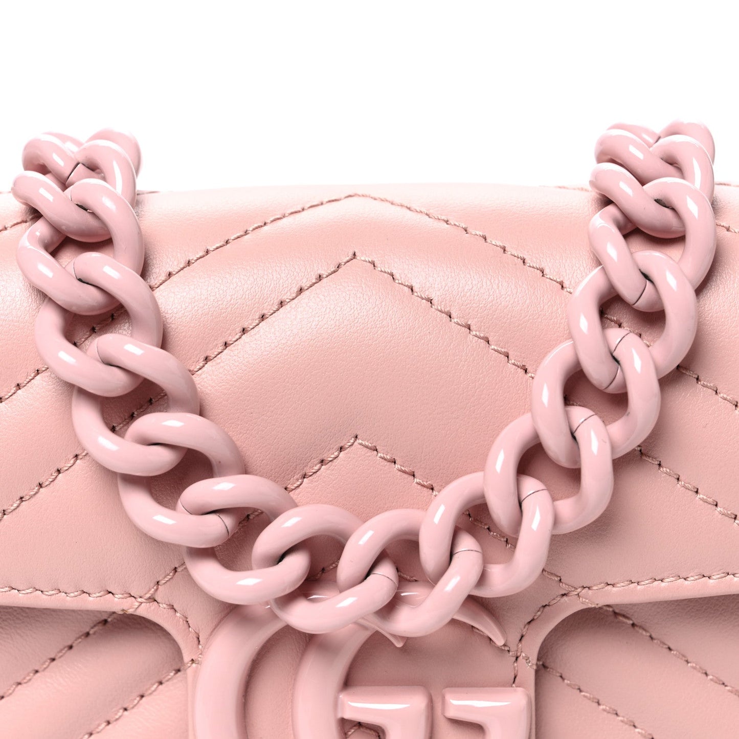 Calfskin Matelasse Monochrome GG Marmont Chain Belt Bag Perfect Pink