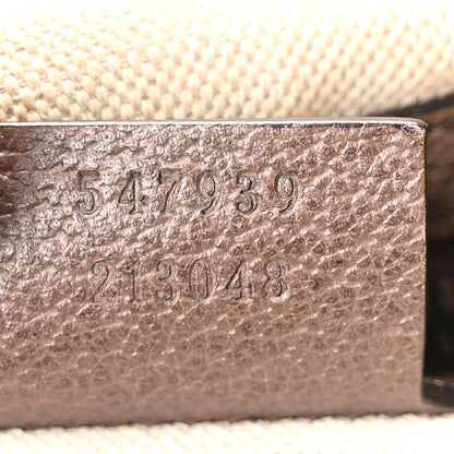 GG Supreme Monogram Web Ophidia Half Moon Hobo Brown