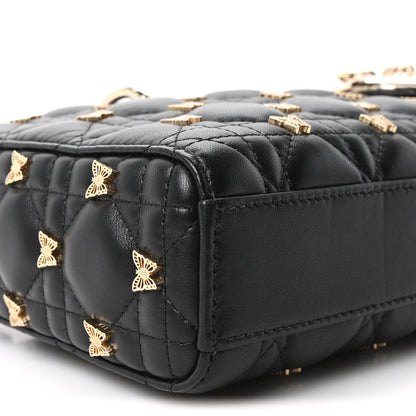 Lambskin Butterfly Cannage Lady D-Joy Black