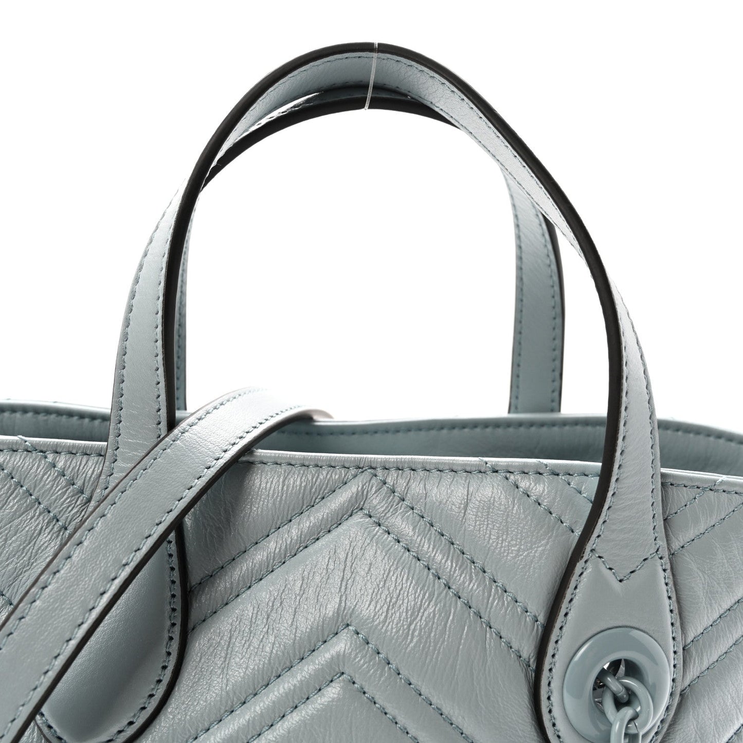 Nappa Chevron Matelasse Small GG Marmont Tote Bag Icy Blue