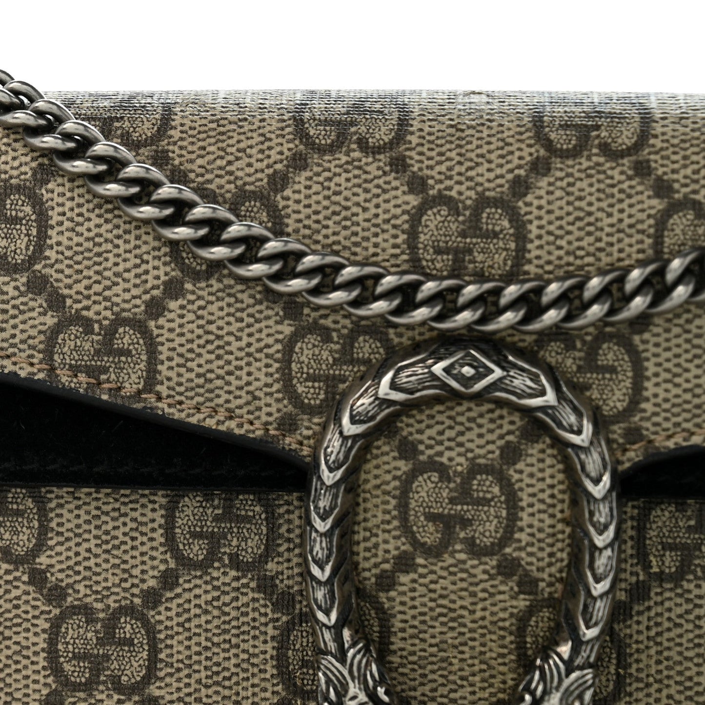 GG Supreme Monogram Super Mini Dionysus Shoulder Bag Black