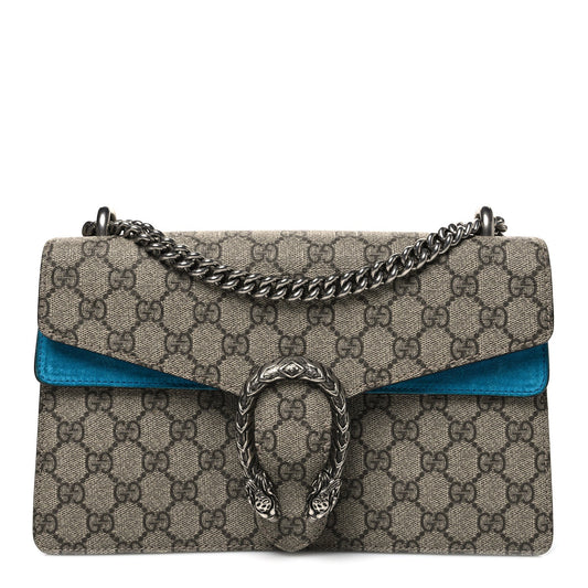 GG Supreme Monogram Small Dionysus Shoulder Bag Bright Turquoise