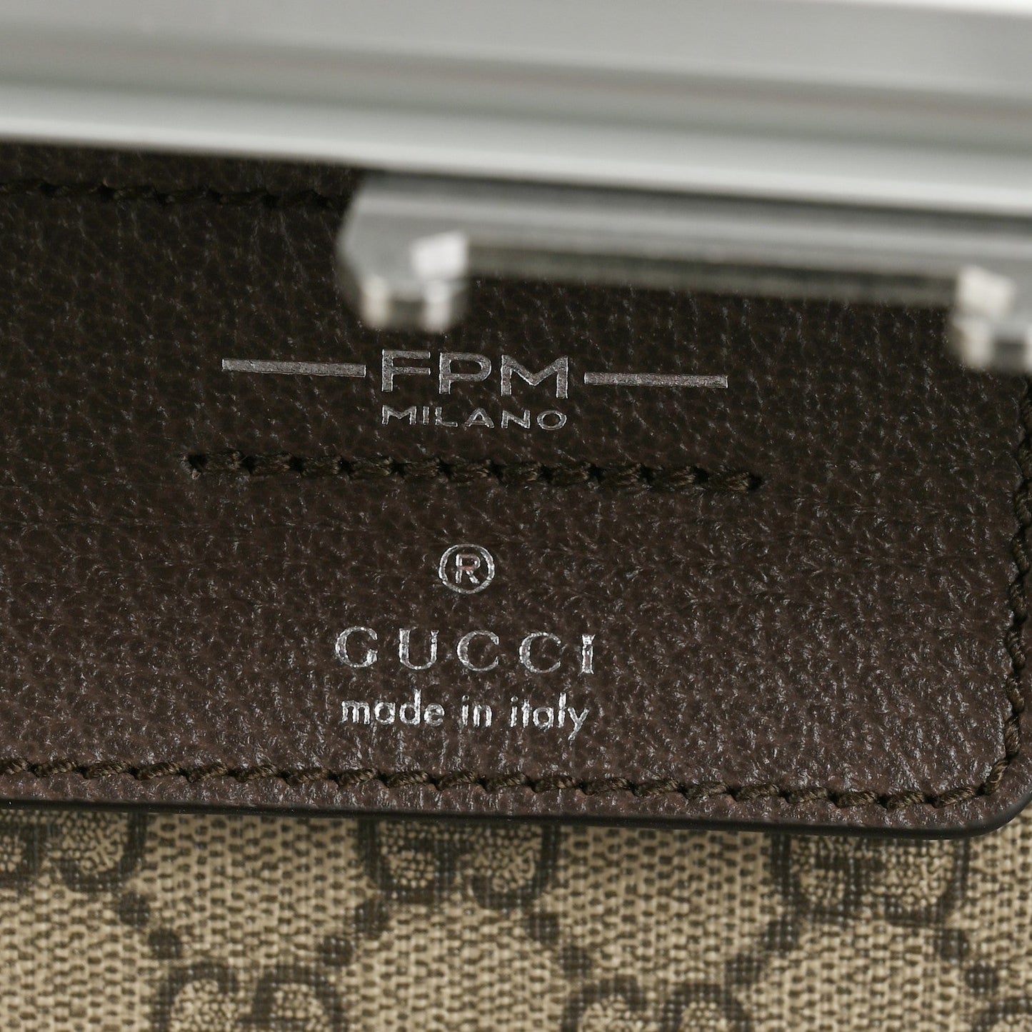 GG Supreme Monogram Aluminium Porter Medium Trolley Suitcase Silver