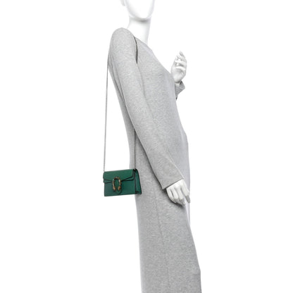 Dollar Calfskin Crystal Super Mini Dionysus Shoulder Bag Emerald