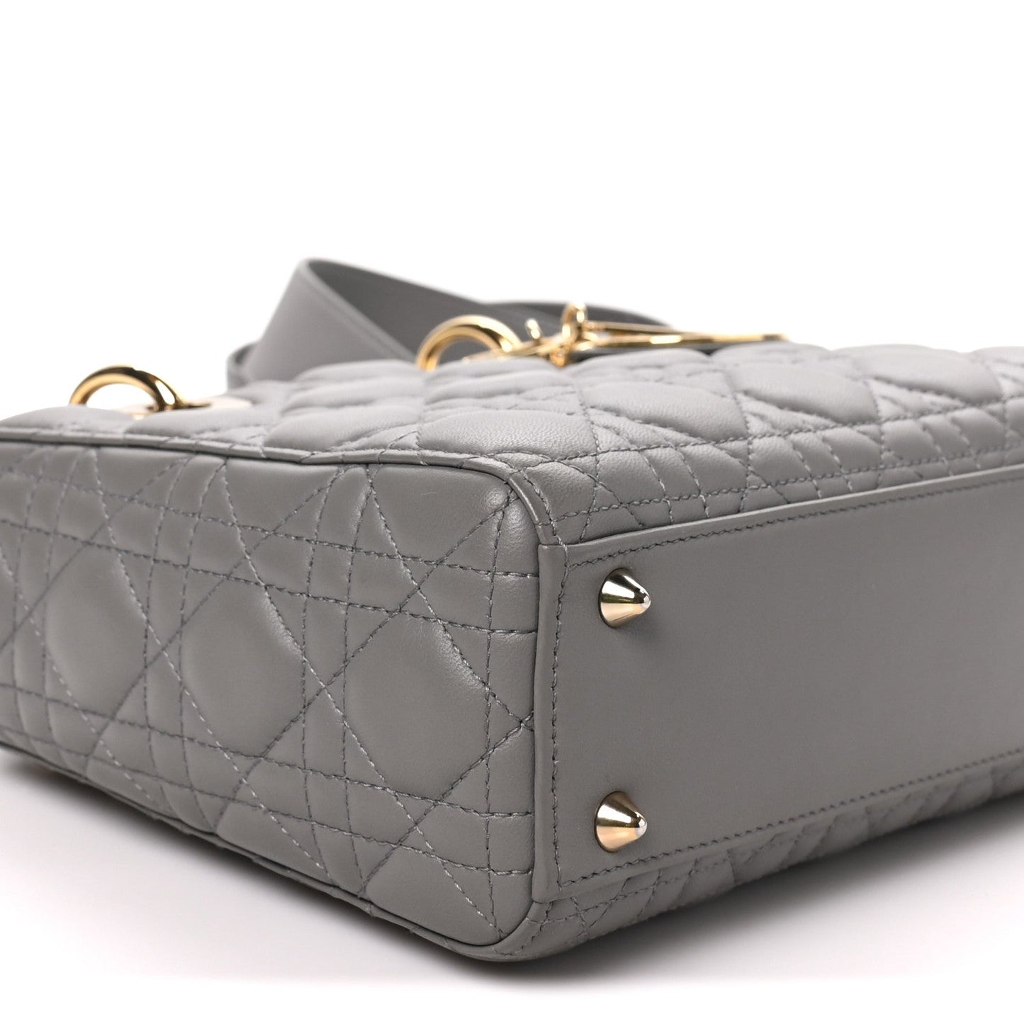 Lambskin Cannage Small My ABCDior Lady Dior Grey