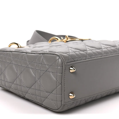 Lambskin Cannage Small My ABCDior Lady Dior Grey