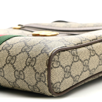 GG Supreme Monogram Web Small Ophidia Messenger Bag Brown
