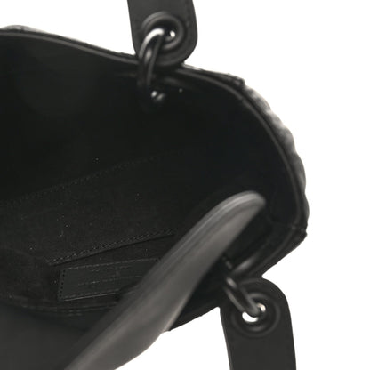 Ultra Matte Calfskin Cannage Mini Lady Dior Black