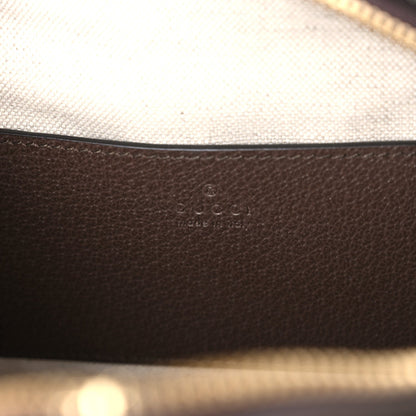 GG Supreme Monogram Textured Dollar Calfskin Mini Ophidia Top Handle Square Shoulder Bag Beige Ebony New Acero