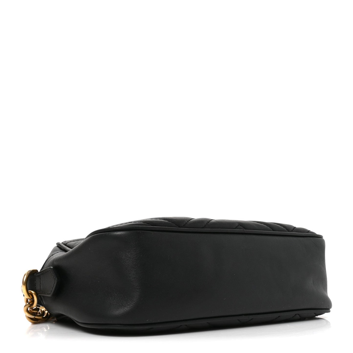 Calfskin Matelasse Small GG Marmont Chain Shoulder Bag Black