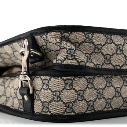 GG Supreme Monogram Web Savoy Garment Bag Beige Blue