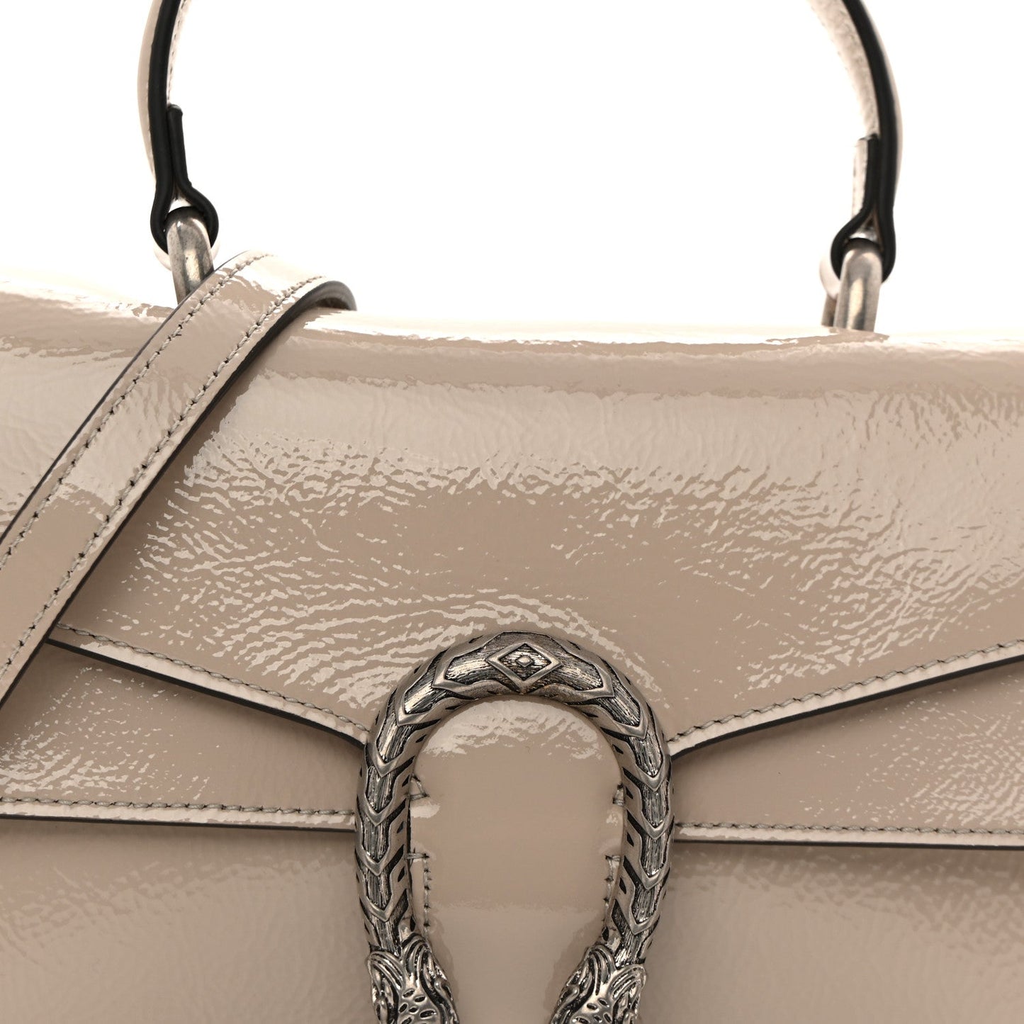 Crinkled Patent Small Dionysus Top Handle Bag Sphinx