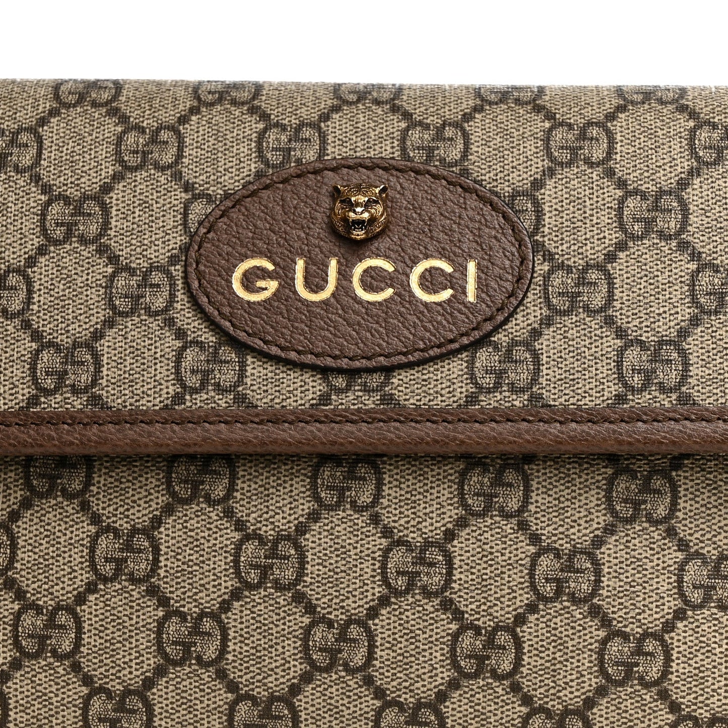 GG Supreme Monogram Neo Vintage Web Belt Bag Brown