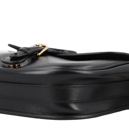Box Calfskin Medium Bobby Flap Black