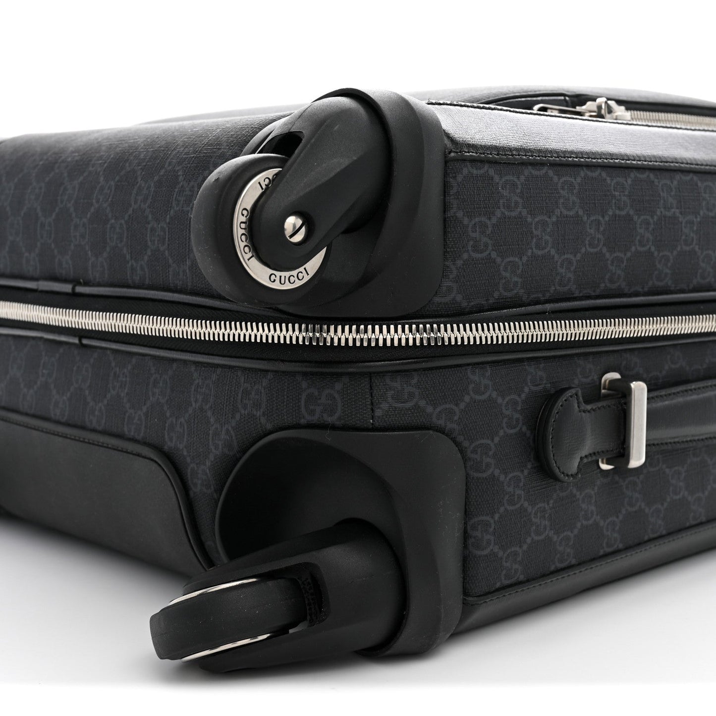 GG Supreme Monogram Azalea Calfskin Retro Interlocking G Small Savoy Cabin Trolley Beige Ebony Brown Sugar
