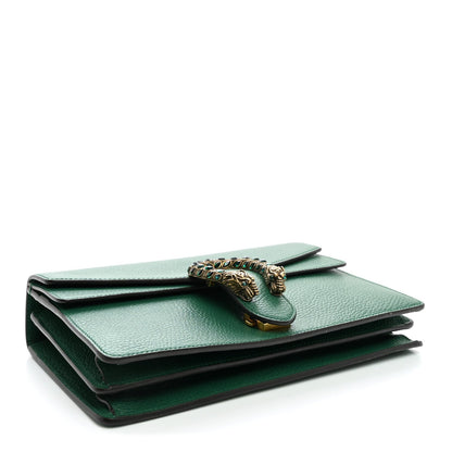 Pebbled Calfskin Small Dionysus Shoulder Bag Emerald