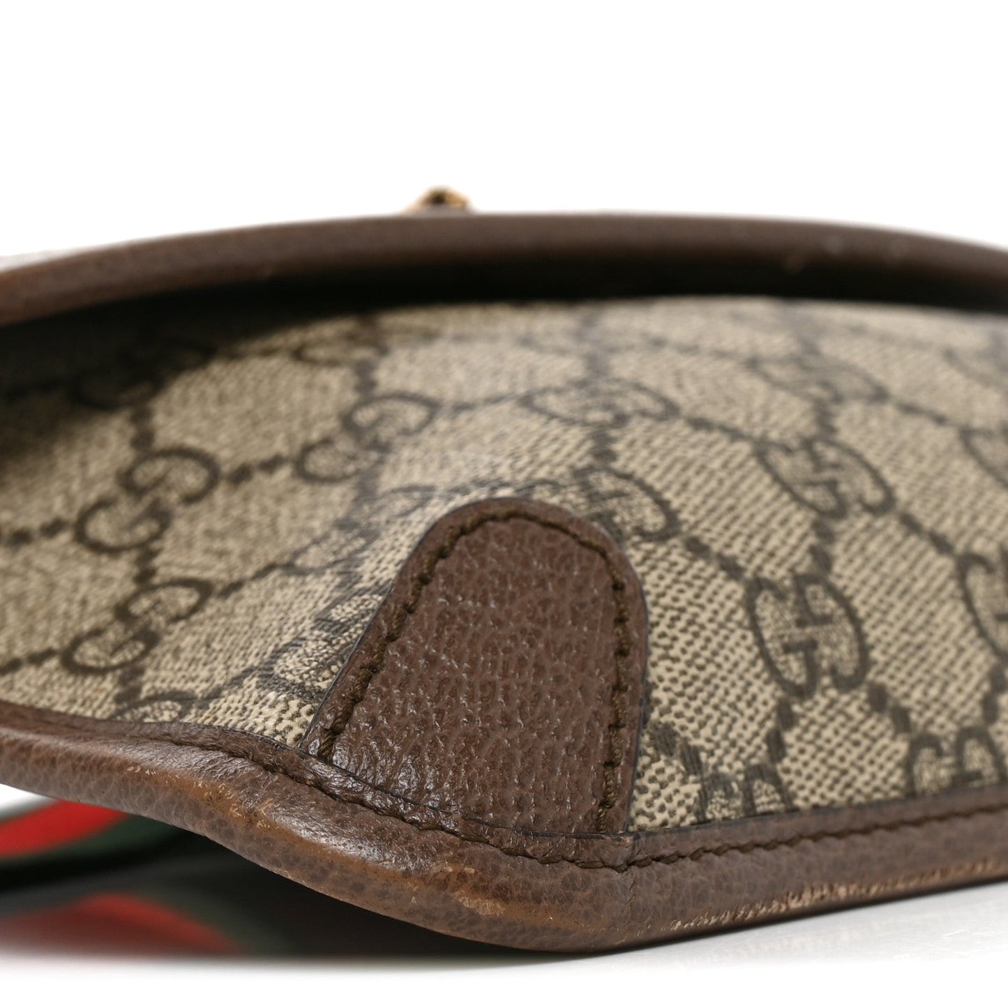 GG Supreme Monogram Neo Vintage Web Belt Bag Brown