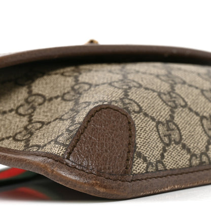 GG Supreme Monogram Neo Vintage Web Belt Bag Brown