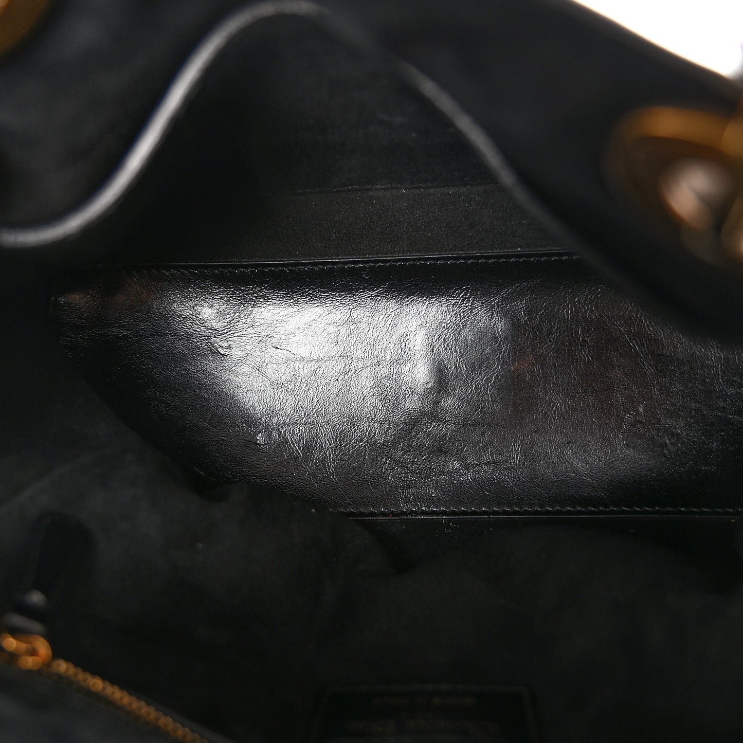 Crinkled Patent Cannage Medium Bohemian Lady Dior Black