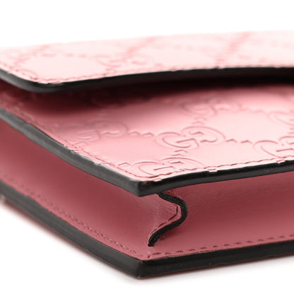 Guccissima Icon Chain Wallet Carmine Rose