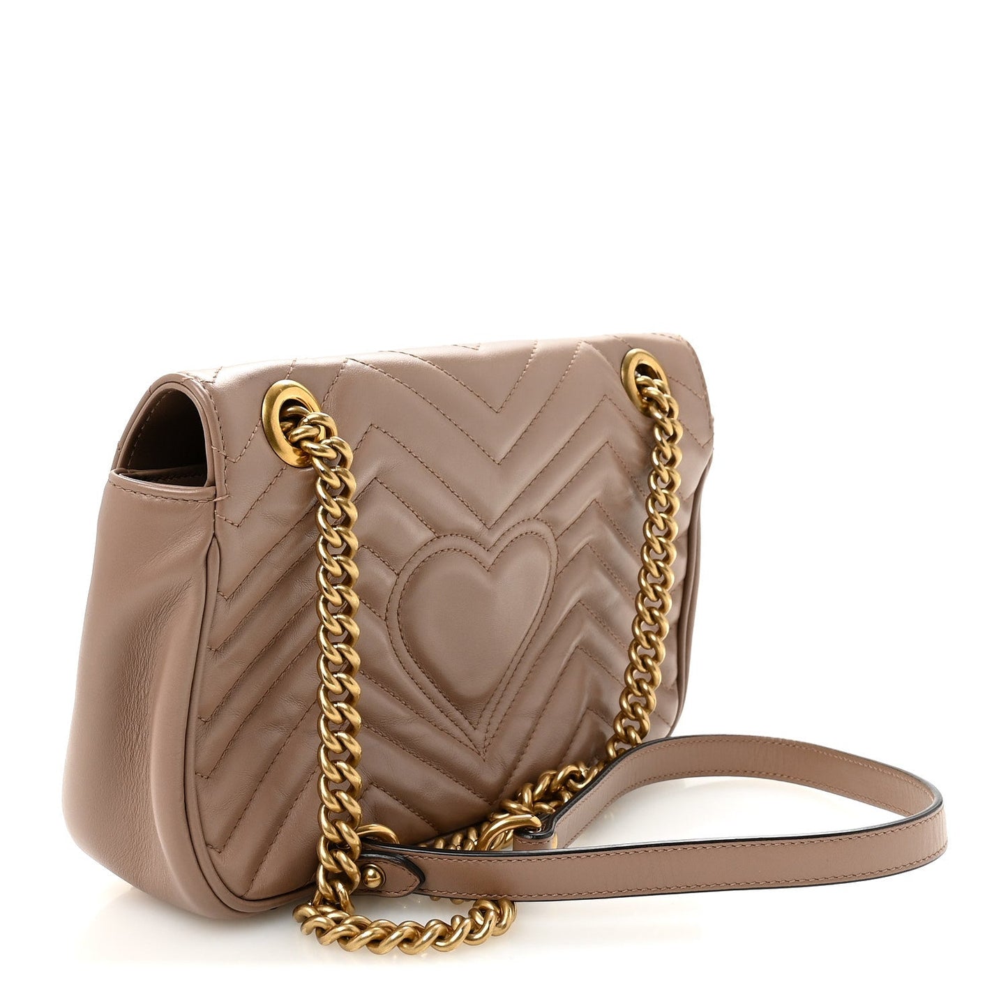 Calfskin Matelasse Small GG Marmont Shoulder Bag Porcelain Rose