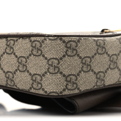 Soft GG Supreme Monogram Medium Ophidia Belt Bag Dark Brown