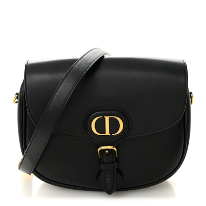 Box Calfskin Medium Bobby Flap Black