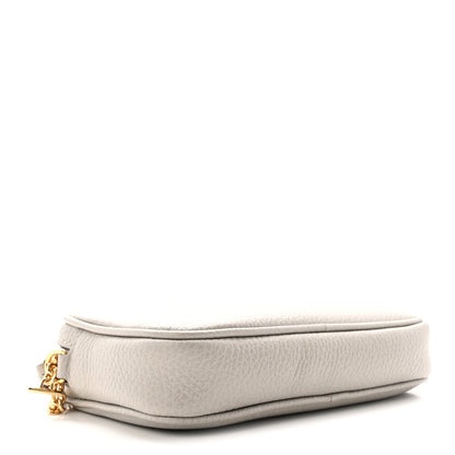 Dollar Calfskin Super Mini GG Marmont Chain Shoulder Bag Deep Grey