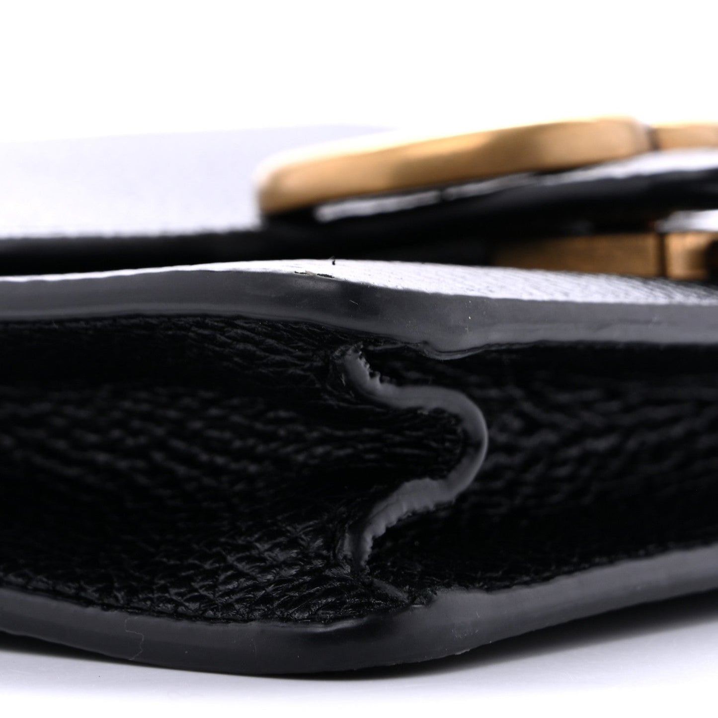 Calfskin Small GG Marmont Chain Handle Bag Black