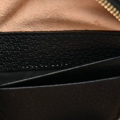 Textured Calfskin Web Ophidia Round Wrist Wallet  Black