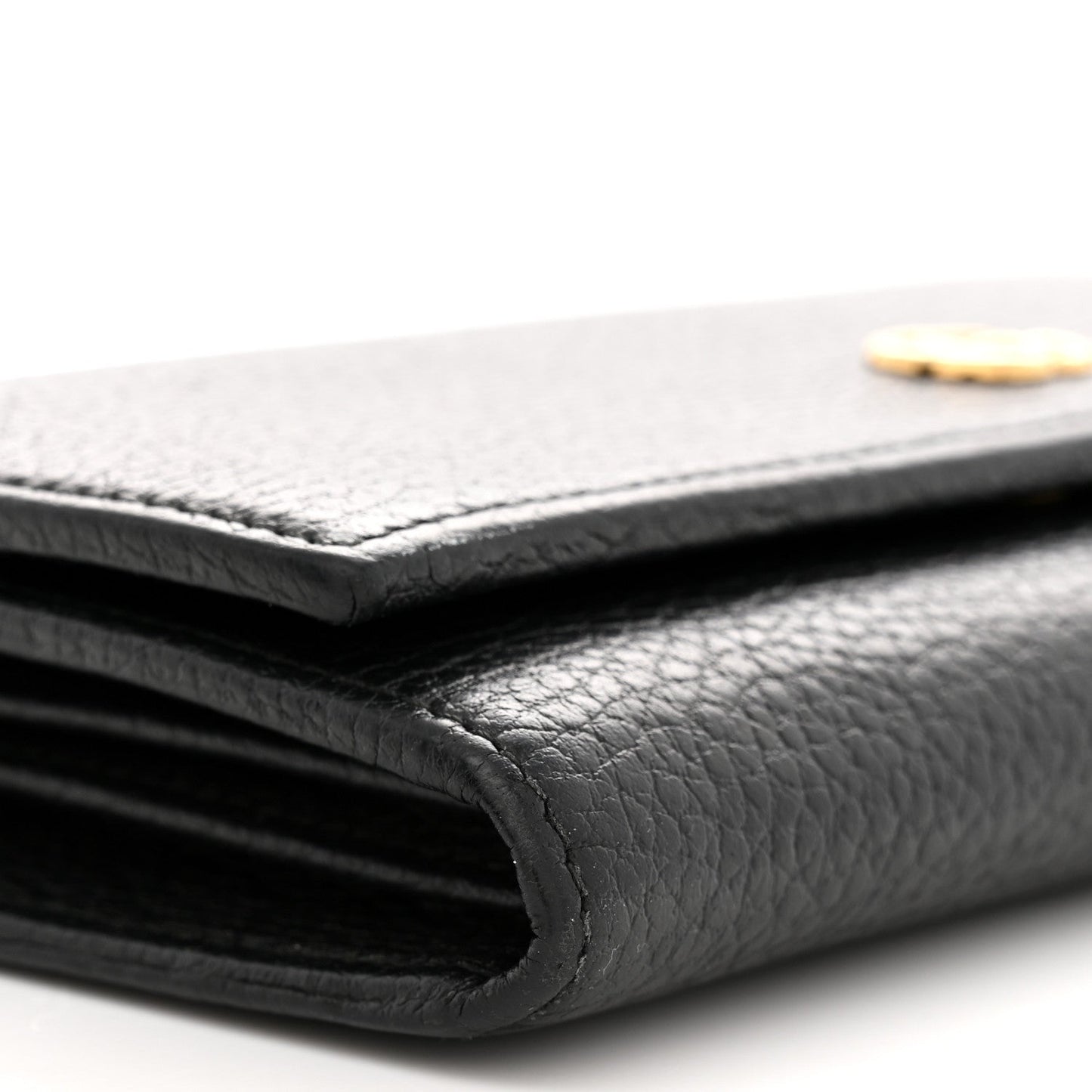 Dollar Calfskin Petite GG Marmont Wallet Chain Bag Black