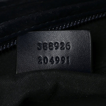 GG Supreme Monogram Web Flat Messenger Bag Navy