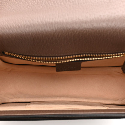 GG Supreme Monogram Web Small Ophidia Flap Messenger Bag Brown