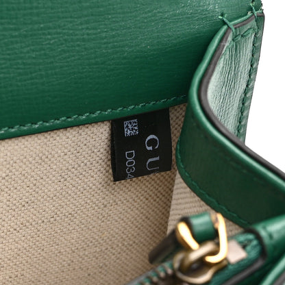 Azalea Calfskin Enamel Small Dionysus Shoulder Bag New Shamarock Emerald Off White