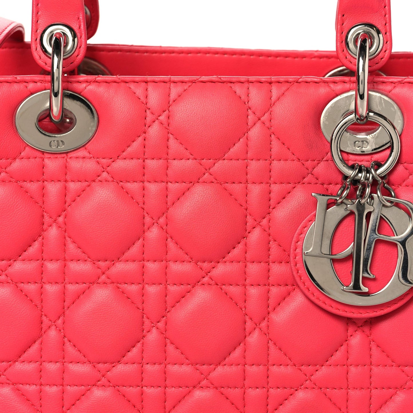 Lambskin Cannage Medium Lady Dior Pink
